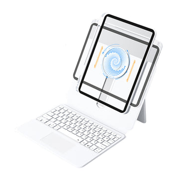 NaiDun iPad Vertical Sliding Detachable Keyboard White