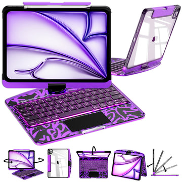 NAIDUN New Y2K Color Keyboard Compatible with Apple iPad  Purple