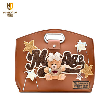 NAIDUN Cute Bear Laptop Bag for Women & Kids,Perfect for School, Office & Travel